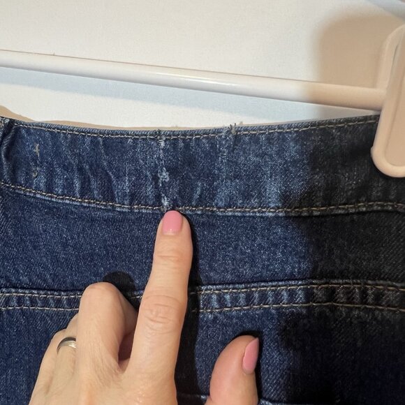 Hudson Anthropologie Women Jeans Holly Wide Leg Cropped Size 32 Blue Denim Zip - Picture 11 of 16